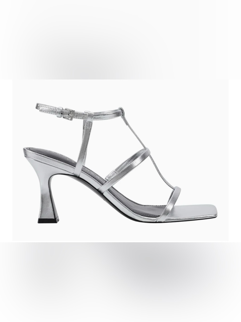 Marc Fisher Sz 6 NWB Silver Square Toed Heels